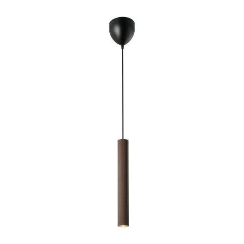 Lampa wisząca tuba karbowana Vico, brązowa - Nordlux