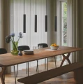 Lampa wisząca podłużna, tuby karbowane Vico, czarna - Nordlux