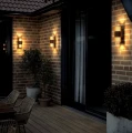 Kinkiet zewnętrzny góra dół Aludra IP54, brąz metalik - Nordlux
