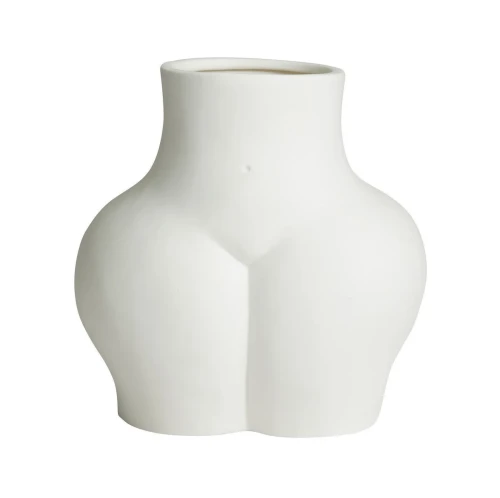 Wazon kobieta Avaji, biały ceramiczny - Nordal