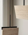Designerska lampa wisząca z trawertynu Gallery - NORR11
