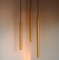 Mosiężna złota lampa wisząca tuba Pipe One40 z mosiądzu NORR11