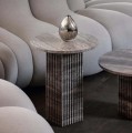 Stolik pomocniczy trawertyn Soho Silver - NORR11