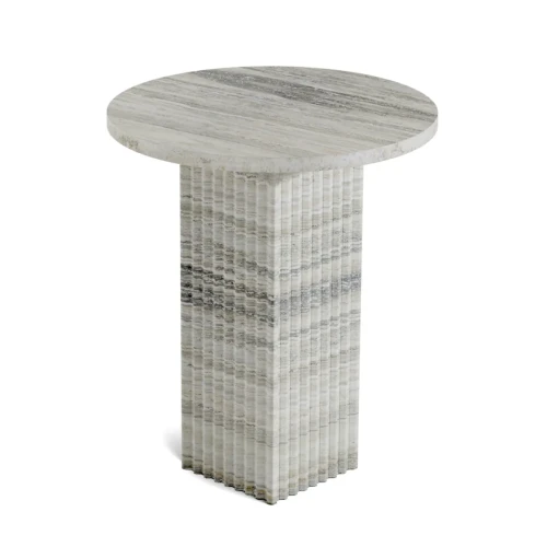 Stolik pomocniczy trawertyn Soho Silver - NORR11