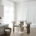 Stół z trawertynu Soho Ø 80 Natural - NORR11
