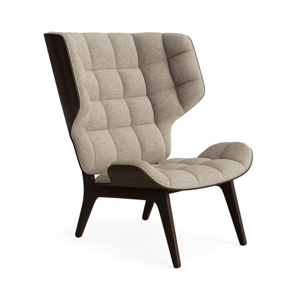 Fotel tapicerowany boucle Mammoth, dąb Dark Smoked, Barnum Bouclé 03 - NORR11