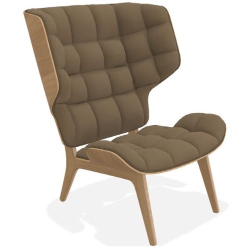 Fotel boucle Mammoth, dąb i tapicerka Grain 61230 - NORR11