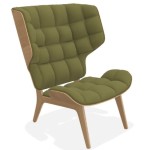 Fotel boucle Mammoth, dąb i tapicerka Grain 68243 - NORR11