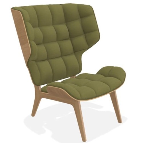 Fotel boucle Mammoth, dąb i tapicerka Grain 68243 - NORR11