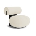 Fotel designerski Hippo Lounge, Black Barnum Bouclé 24 - NORR11