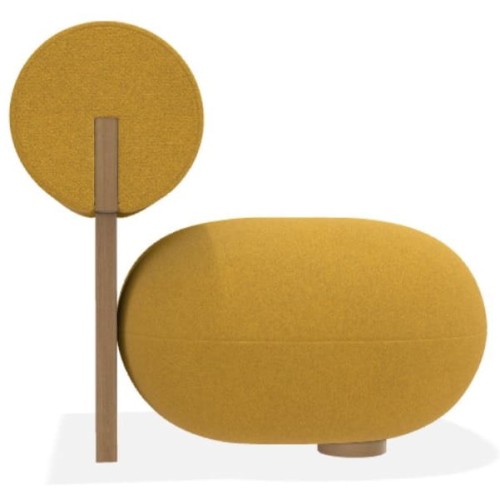 Designerski fotel Hippo Lounge, boucle Grain 62122 - NORR11