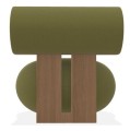 Designerski fotel Hippo Lounge, boucle Grain 68243 - NORR11