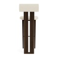 Hoker tapicerowany z oparciem Hippo 75, Dark Smoked Barnum Bouclé 24 - NORR11