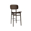 Hoker drewniany z oparciem NY11 65, dąb Dark Smoked - NORR11