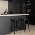 Stołek barowy NY11 65, dąb czarny Black skóra Ultra Black - NORR11