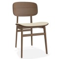 Krzesło drewniane z tapicerowanym siedziskiem, NY11 boucle Grain 61229, dąb różne kolory - NORR11