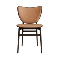 Krzesło tapicerowane skórzane Elephant, Dark Smoked skóra Dunes Camel - NORR11