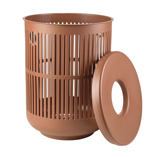 Kosz na pranie 60l, ażurowy Ume, terracotta - Zone Denmark