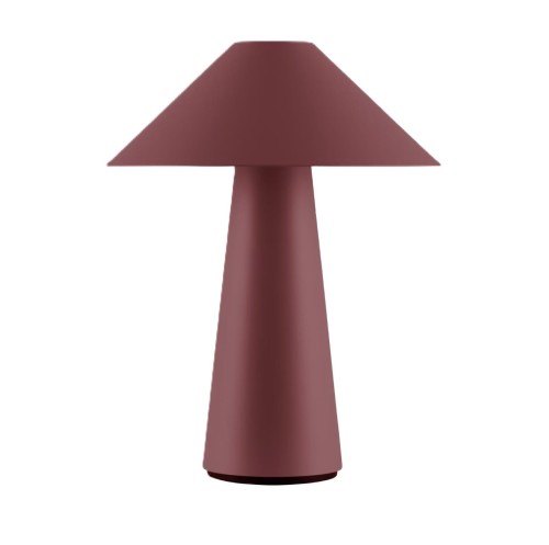 Lampa stołowa bezprzewodowa Cannes IP44, burgundowa - Globen Lighting
