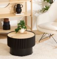 Stolik kawowy ze schowkiem Enola Ø 55, czarny - Atmosphera