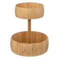 Drewniana patera na owoce dwupiętrowa, bambusowa - 5five