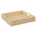 Kwadratowa taca z wikliny papierowej i żelaza, naturalna - 5five