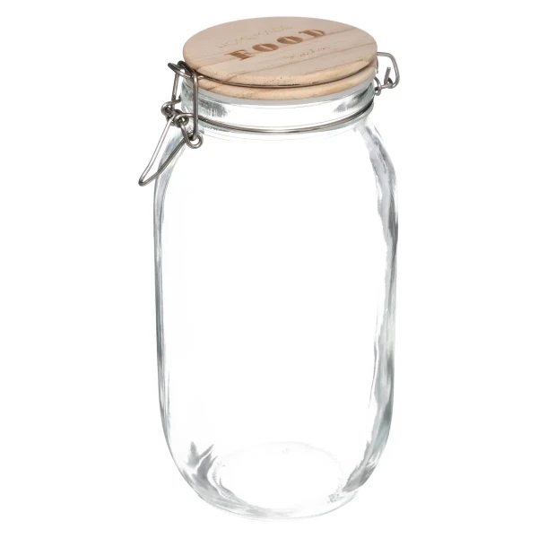 Szklany słoik z pokrywką sosnową Wording 2.0L - 5five
