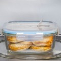 Pojemnik na żywność szklany Clipeat Square 1.18L, kwadratowy - 5five