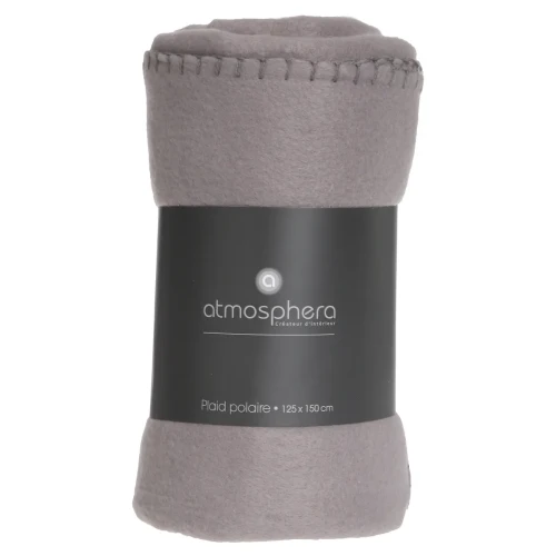 Koc polarowy Fleece 125x150, jasny szary - Atmosphera