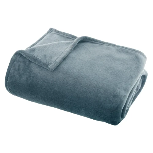 Koc flanelowy 130x180, niebieski - Atmosphera