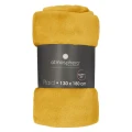 Koc flanelowy 130x180, żółty - Atmosphera