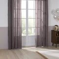 Lniana zasłona na przelotkach Linah 130x260, szara - Atmosphera