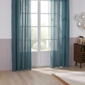 Lniana zasłona na przelotkach Linah 130x260, niebieska - Atmosphera