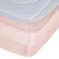 Prześcieradło z gumką 160x200, z lnu Linah, różowe - Atmosphera
