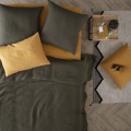 Poszewka na poduszkę 50x70, z lnu Linah, musztardowa - Atmosphera