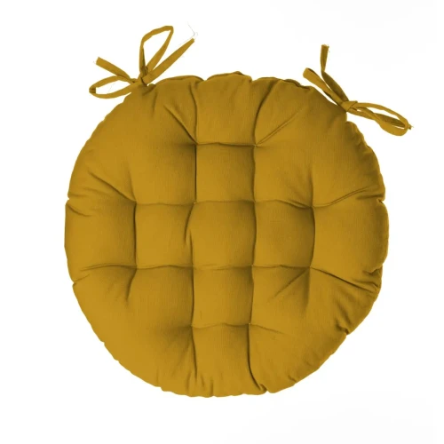 Okrągła poduszka na krzesło Anjali, ochra - Atmosphera