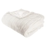 Koc z futerkiem Manoir 180x230, biały - Atmosphera