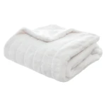 Koc z futerkiem Manoir 120x160, biały - Atmosphera