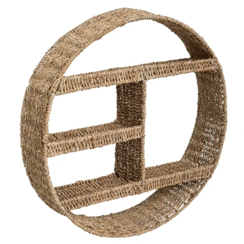 Okrągła półka z trawy morskiej na żelaznej ramie - Atmosphera