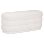 Tapicerowana ławka boucle Sinan, biała - Atmosphera