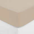 Prześcieradło bawełniane z gumką 160x200, Oeko-Tex, beżowe - Atmosphera