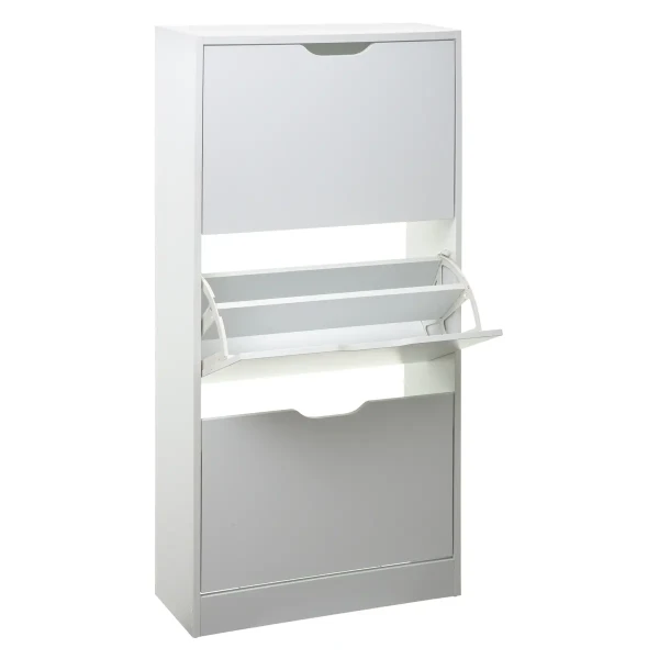 Wąska szafka na buty, biała - 5five