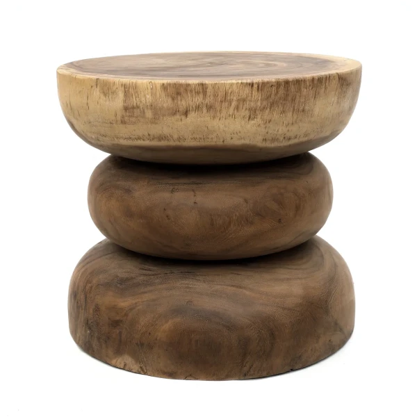 Stolik stołek Corfu z drewna suar - Bazar Bizar