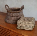 Koszyki do przechowywania, z bambusa i orzecha kokosowego, 2 elementy - Bazar Bizar