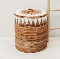 Kosz na pranie z pokrywą Stitched Laundry M - Bazar Bizar