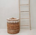 Kosz na pranie z pokrywą Stitched Laundry M - Bazar Bizar