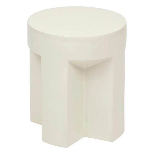 Stolik pomocniczy ceramiczny Kriz, kremowy - Atmosphera