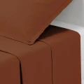 Bawełniane prześcieradło 240x290, Oeko-Tex, terrakota - Atmosphera