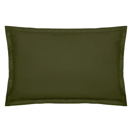 Bawełniana poszewka na poduszkę 50x70, Oeko-Tex, zieleń khaki - Atmosphera