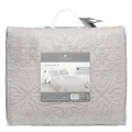 Narzuta Arabesque 240x260cm i 2 poszewki na poduszki 60x60cm, taupe - Atmosphera